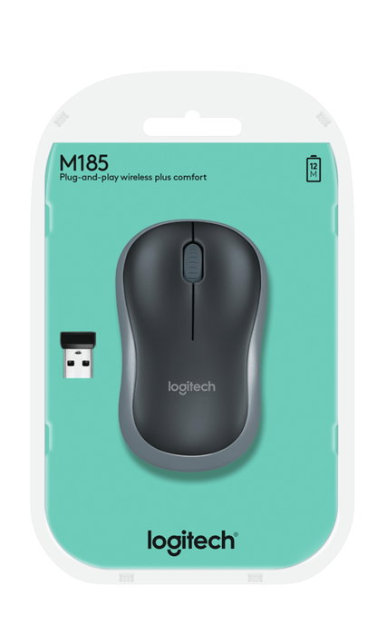 Logitech M185 Ratón Inalámbrico Gris